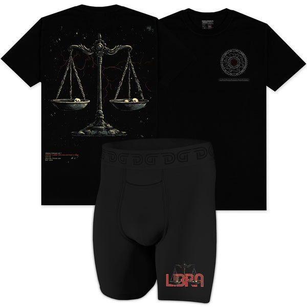 Libra Pack — men's zodiac boxer brief and graphic tee set