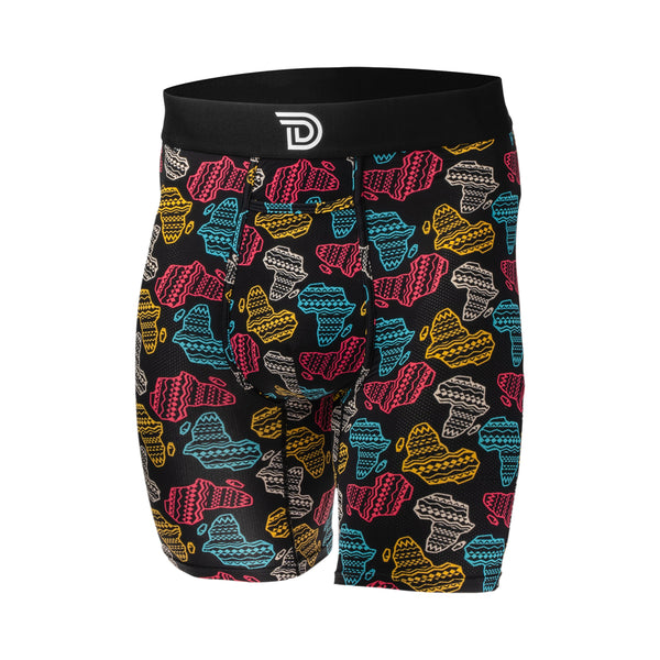 Expressionz Afrika — men's Africa-themed graphic boxer briefs