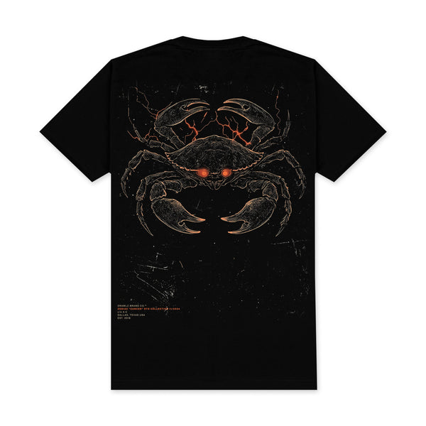 Cancer — men's zodiac graphic t-shirt with crab design