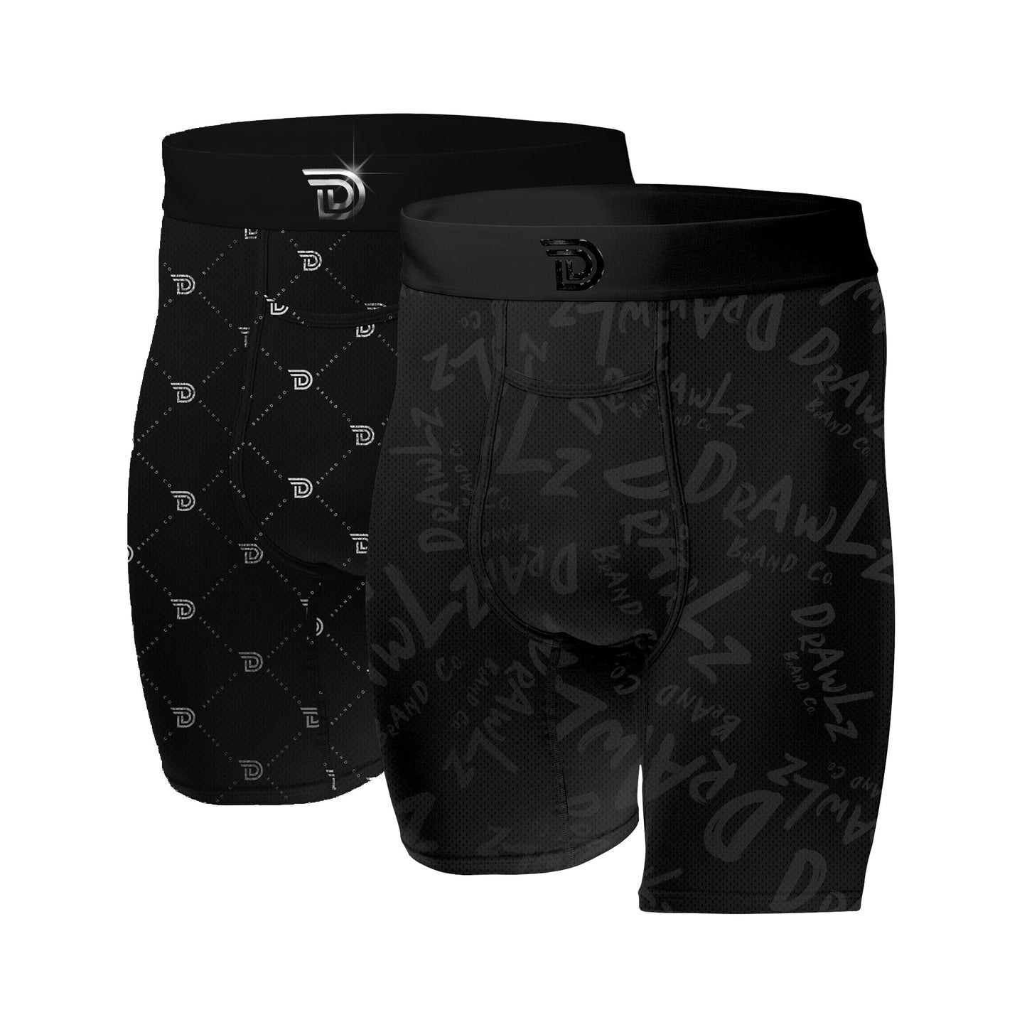 Culture Duo Monochrome Noir — men's graphic-print boxer brief 2-pack