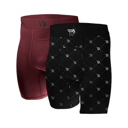 Culture Duo Oxblood Monochrome — men's boxer brief 2-pack