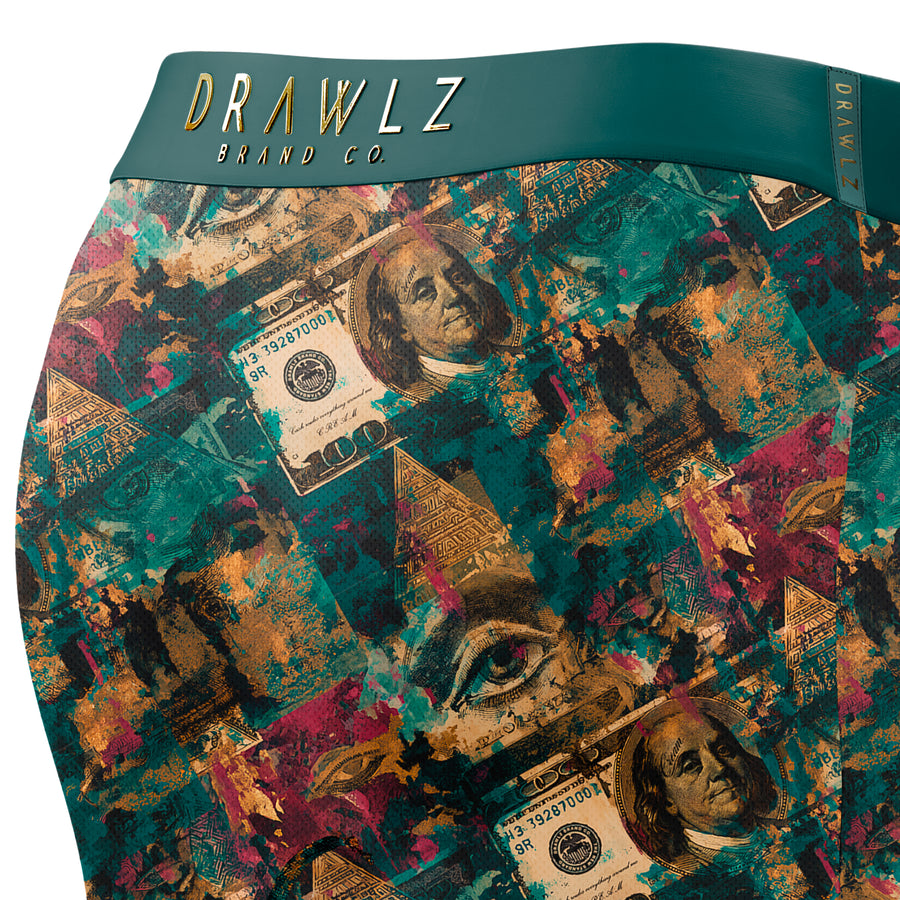 Drawlz Brand Co. Boxer Brief Expressionz C.R.E.A.M. Expressionz C.R.E.A.M. – Men's Money-Print Boxer Briefs
