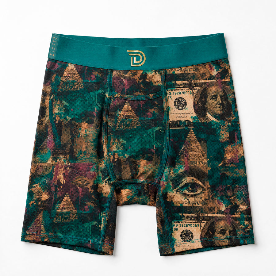 Drawlz Brand Co. Boxer Brief Expressionz C.R.E.A.M. Expressionz C.R.E.A.M. – Men's Money-Print Boxer Briefs