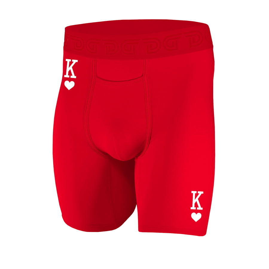 Drawlz Brand Co. Boxer Brief Heart Red / S King of Hearts King of Hearts Cotton Boxer Briefs for Men | Drawlz