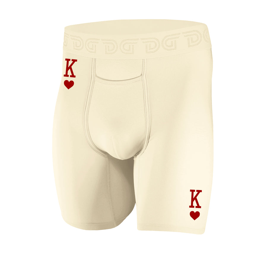 Drawlz Brand Co. Boxer Brief Ivory Crown / S King of Hearts King of Hearts Cotton Boxer Briefs for Men | Drawlz