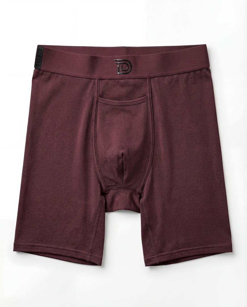 Drawlz Brand Co. Boxer Brief Originalz Oxblood Oxblood Micro Modal Boxer Briefs for Men