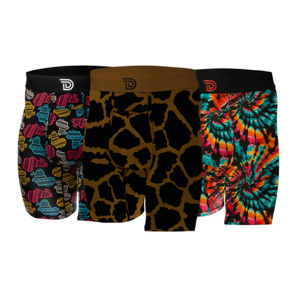 Trippin in Afrika Capsule — men's African-print boxer brief set