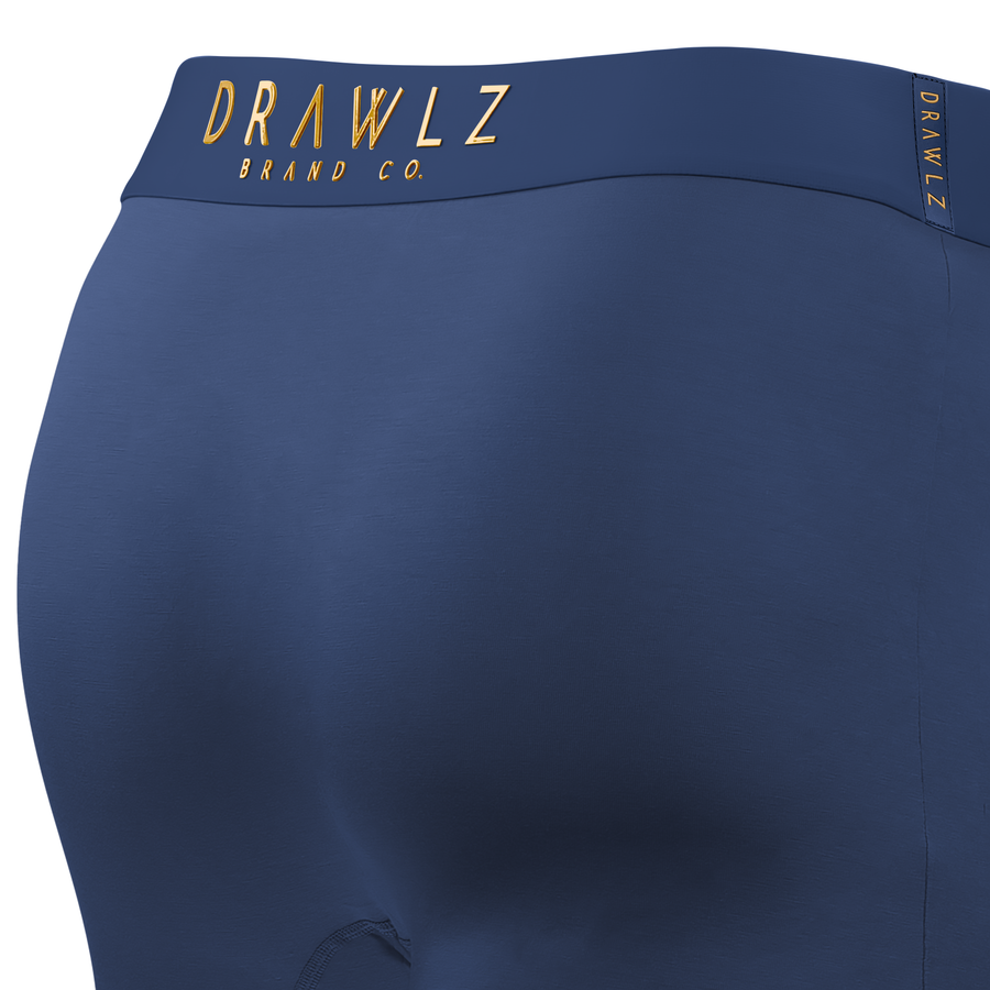 Anniversary Originalz — men's navy and gold micro-modal boxer briefs, limited edition, additional view