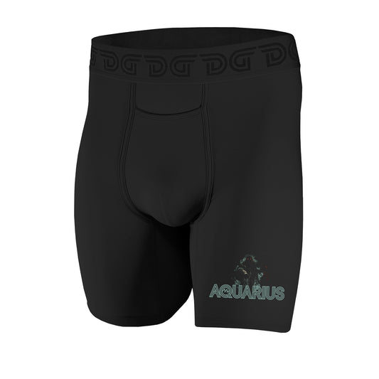 Aquarius zodiac boxer brief — Drawlz Zodiac Collective, black SoftSculpt cotton