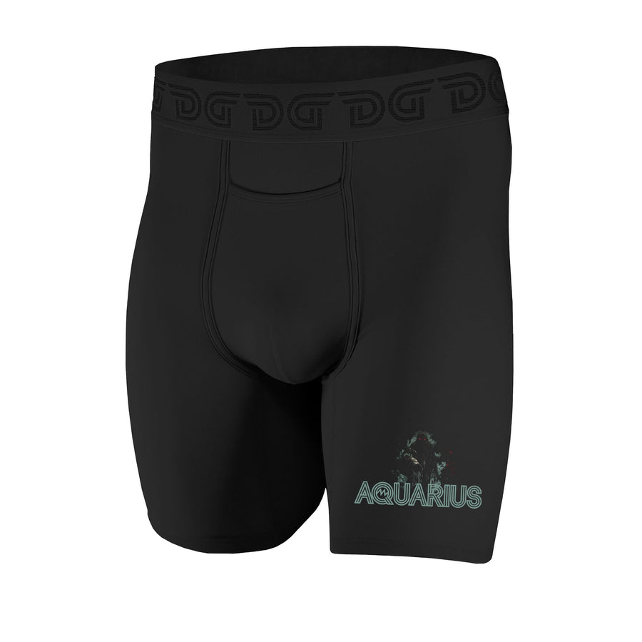 Aquarius zodiac boxer brief — Drawlz Zodiac Collective, black SoftSculpt cotton