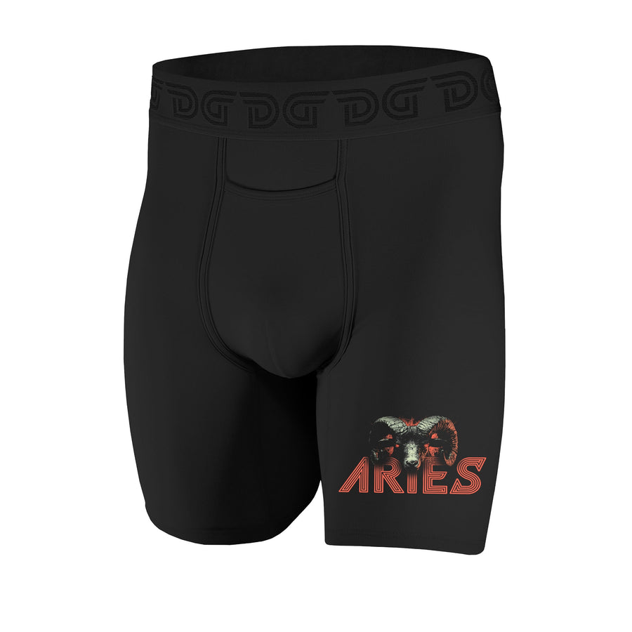 Aries zodiac boxer brief — Drawlz Zodiac Collective, black SoftSculpt cotton