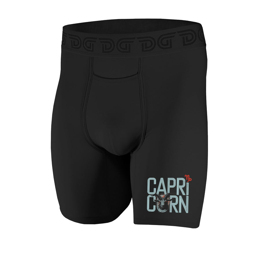 Capricorn zodiac boxer brief — Drawlz Zodiac Collective, black SoftSculpt cotton