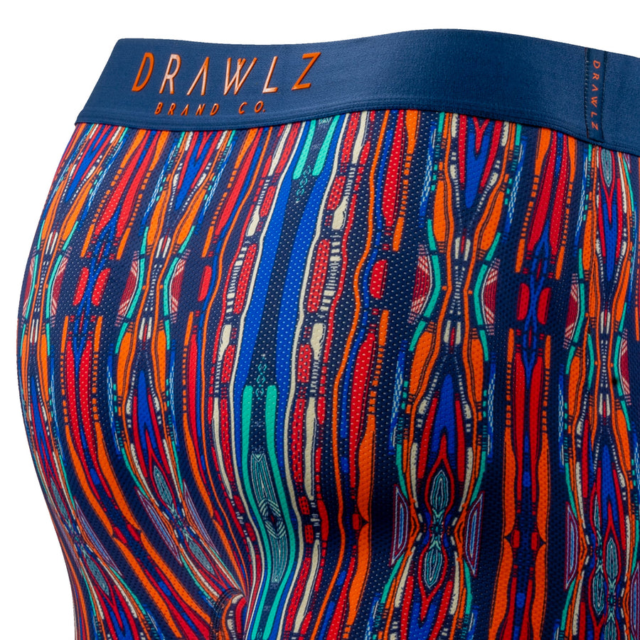 Expressionz City Lightz — men's blue and red graphic-print boxer briefs, additional view