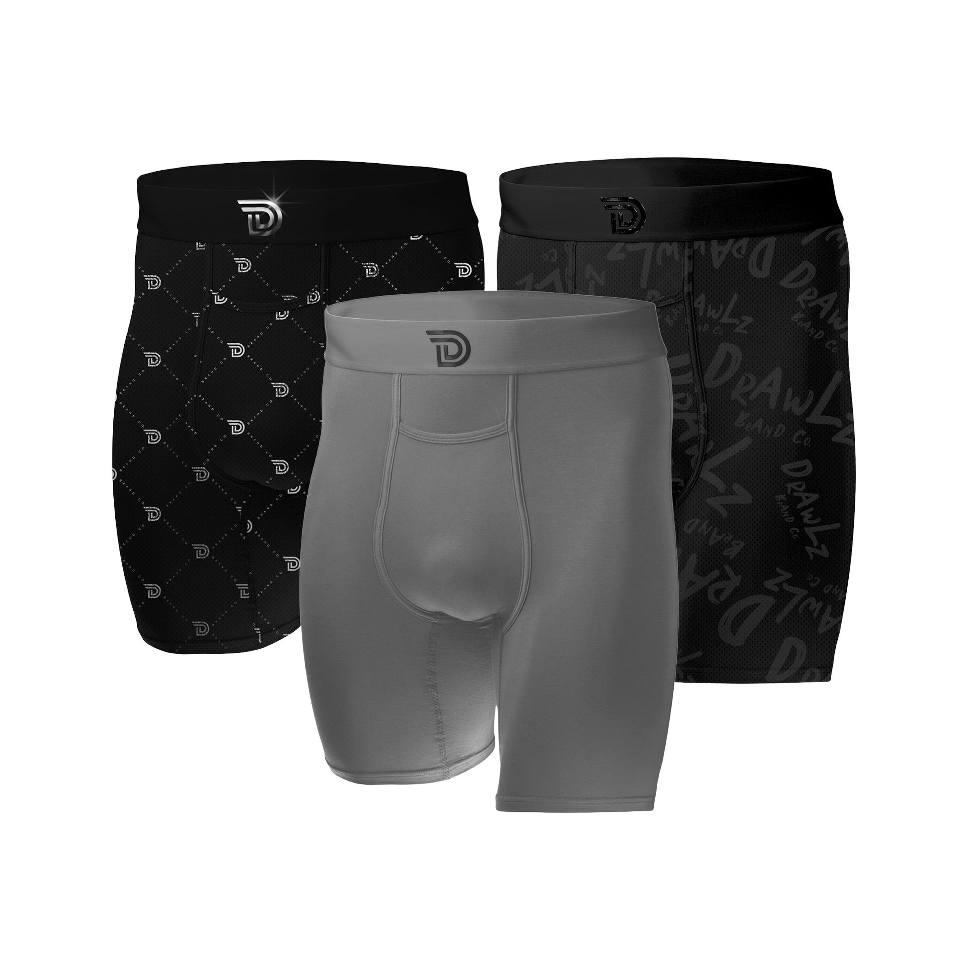Culture Trio Graphite Noir Chrome — men's boxer brief 3-pack