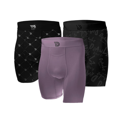 Culture Trio Noir Chrome Haze — men's boxer brief 3-pack