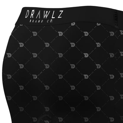 Expressionz Monochrome — men's black boxer briefs with white DG-monogram print, additional view