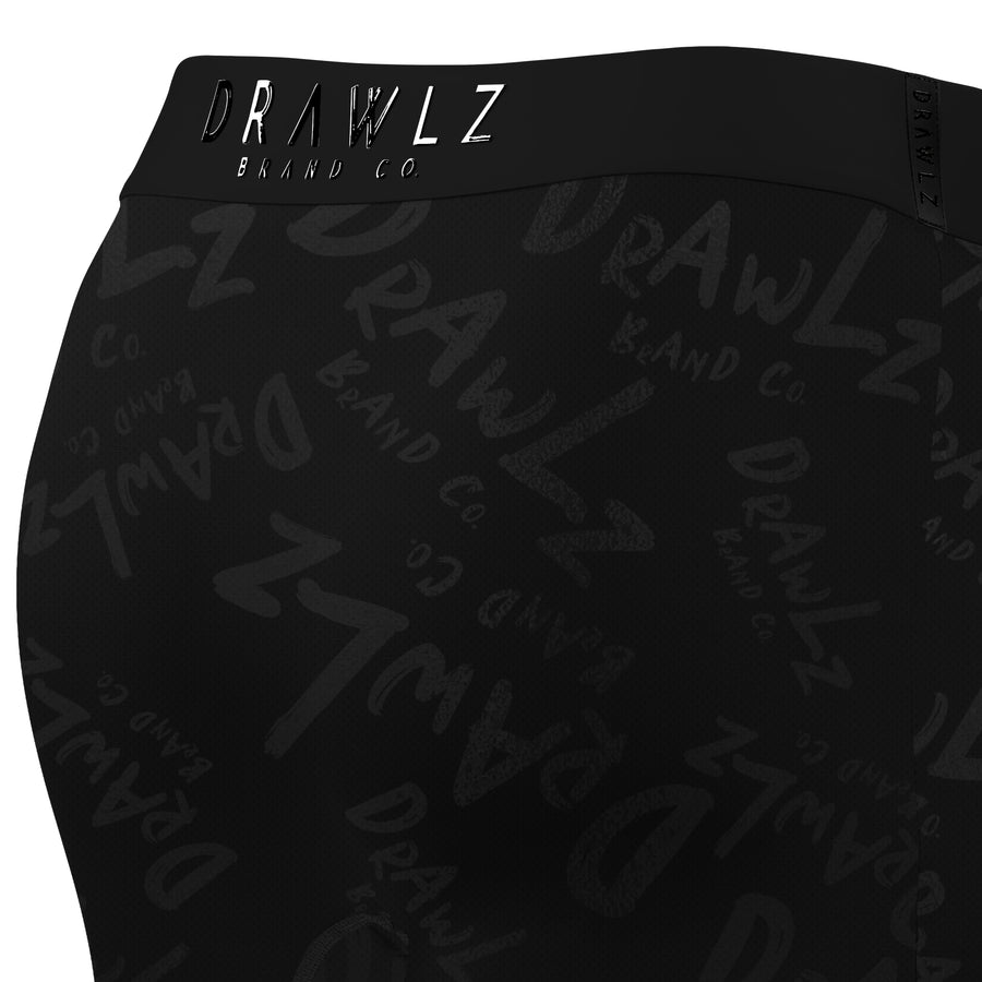 Expressionz Noir — men's black safari-print boxer briefs, additional view