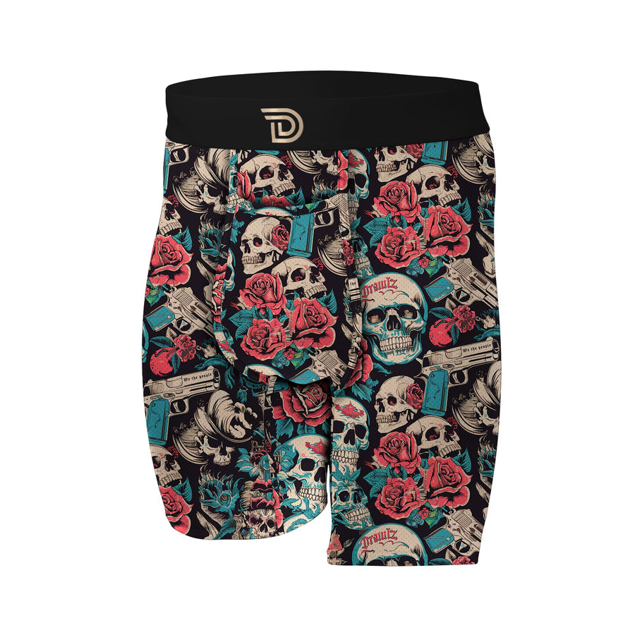 Guns N' Roses — men's boxer briefs with guns and roses graphic print