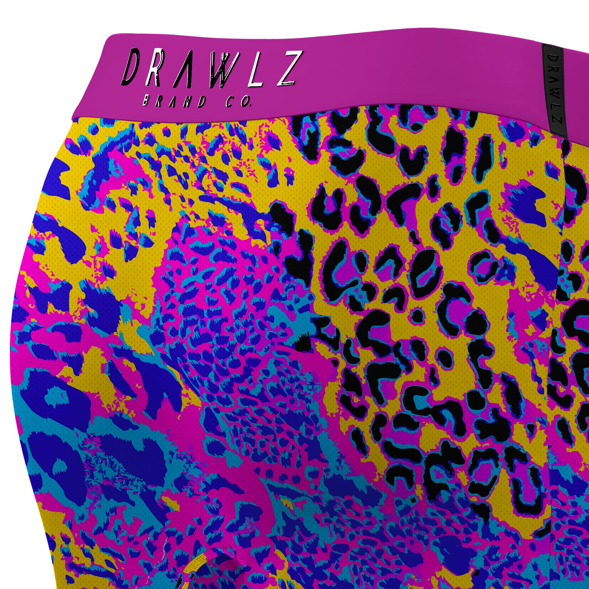 Jungle Fever — men's purple boxer briefs with gold leopard graphic print, additional view