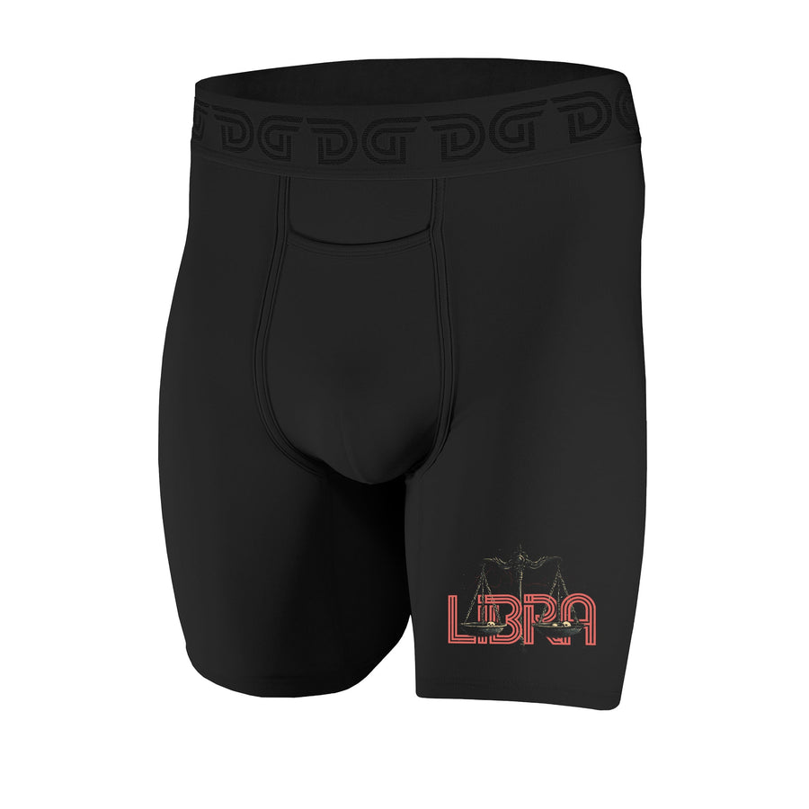 Libra zodiac boxer brief — Drawlz Zodiac Collective, black SoftSculpt cotton