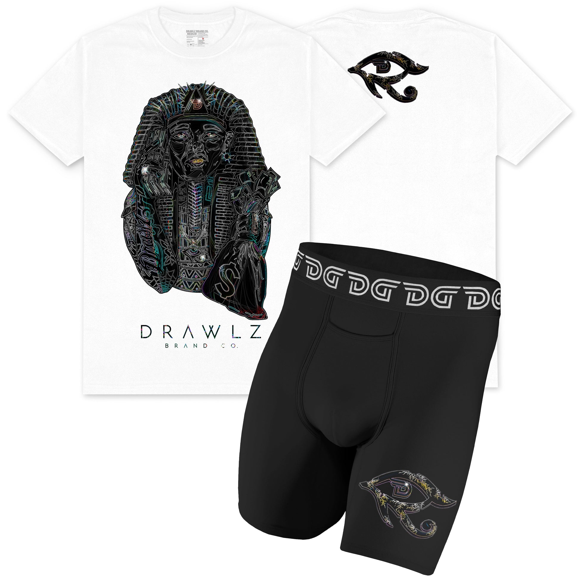 Modern Egypt Pack — men's Egyptian-themed boxer brief and tee set