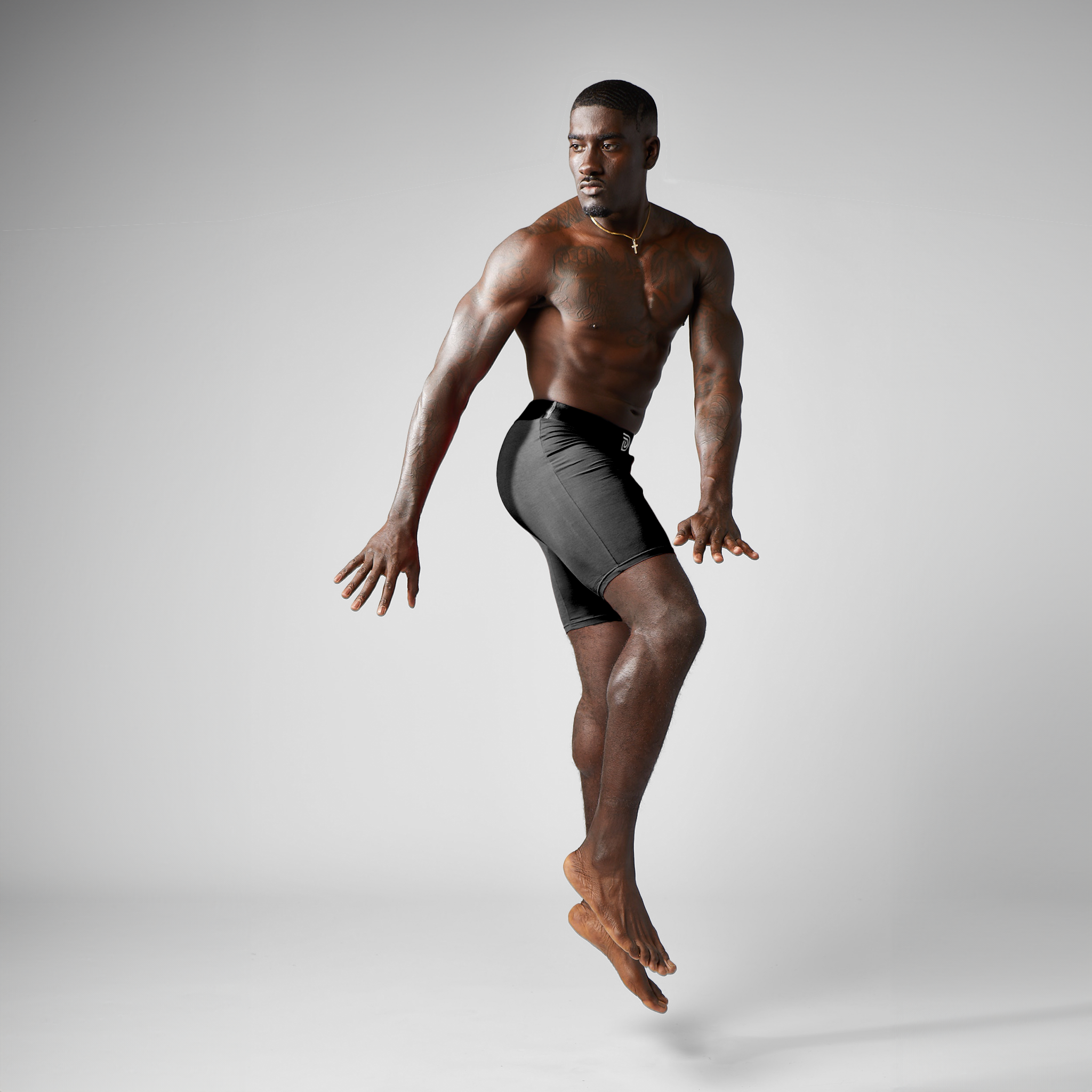 Originalz Black — men's black micro-modal boxer briefs, additional view