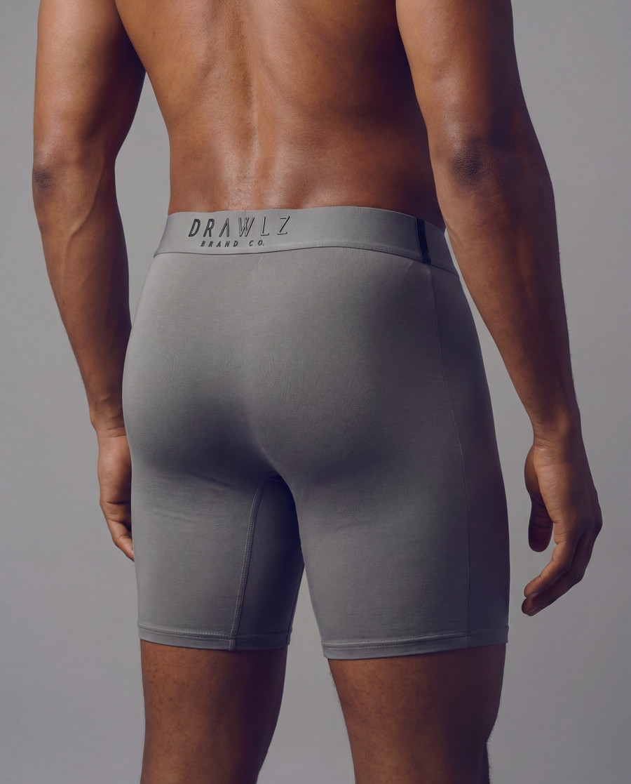 Originalz Graphite — men's graphite grey micro-modal boxer briefs, additional view
