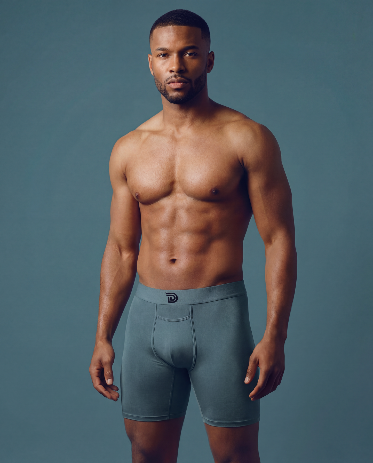 Originalz Marine — men's marine teal micro-modal boxer briefs, additional view
