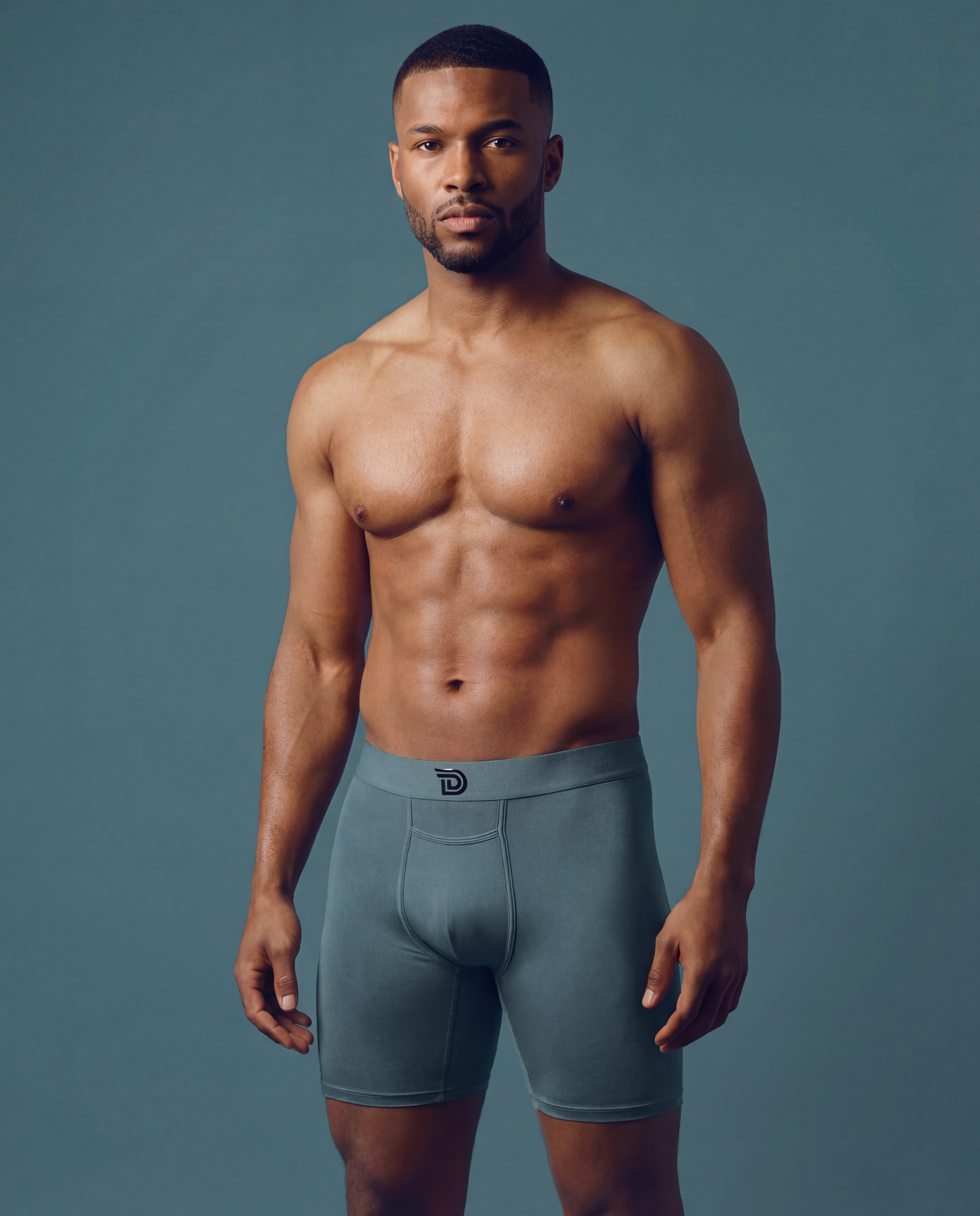 Originalz Marine — men's marine teal micro-modal boxer briefs, additional view