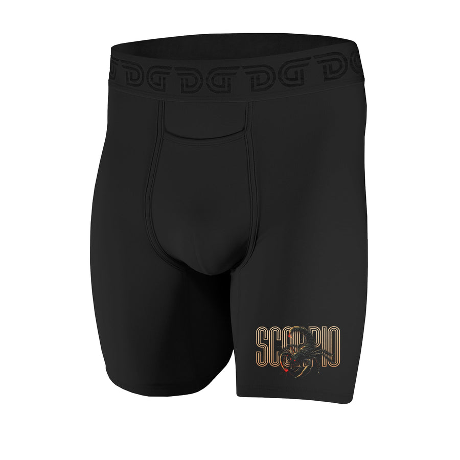 Scorpio zodiac boxer brief — Drawlz Zodiac Collective, black SoftSculpt cotton
