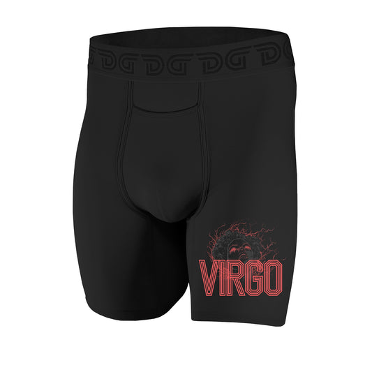 Virgo zodiac boxer brief — Drawlz Zodiac Collective, black SoftSculpt cotton