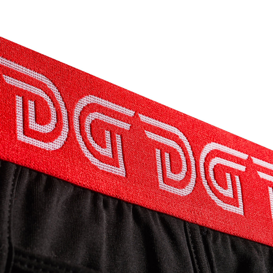 Cottonz Bred — men's red and black cotton boxer briefs, additional view
