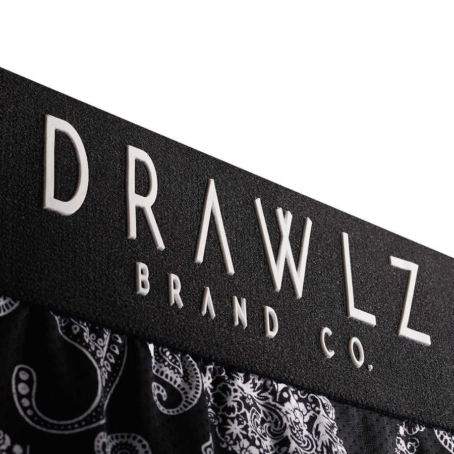 Expressionz Black Skullz — men's black boxer briefs with skull graphic print, additional view