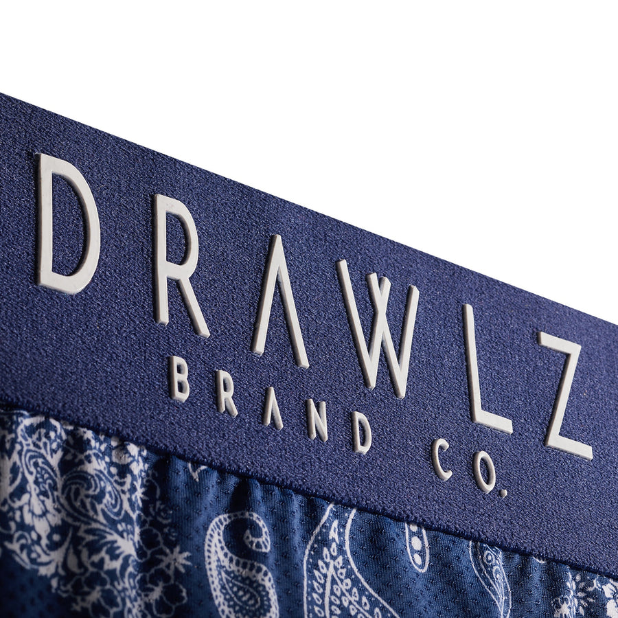 Expressionz Blue Skullz — men's blue boxer briefs with skull graphic print, additional view