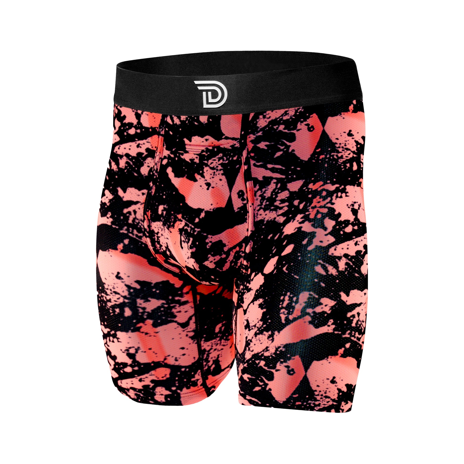 Expressionz Pink Acid — men's pink acid-wash graphic boxer briefs