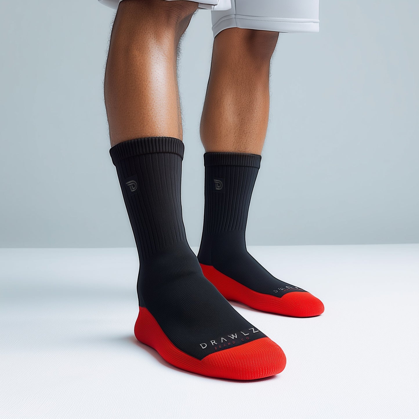 Icon Sock — men's white merino wool crew socks, additional view