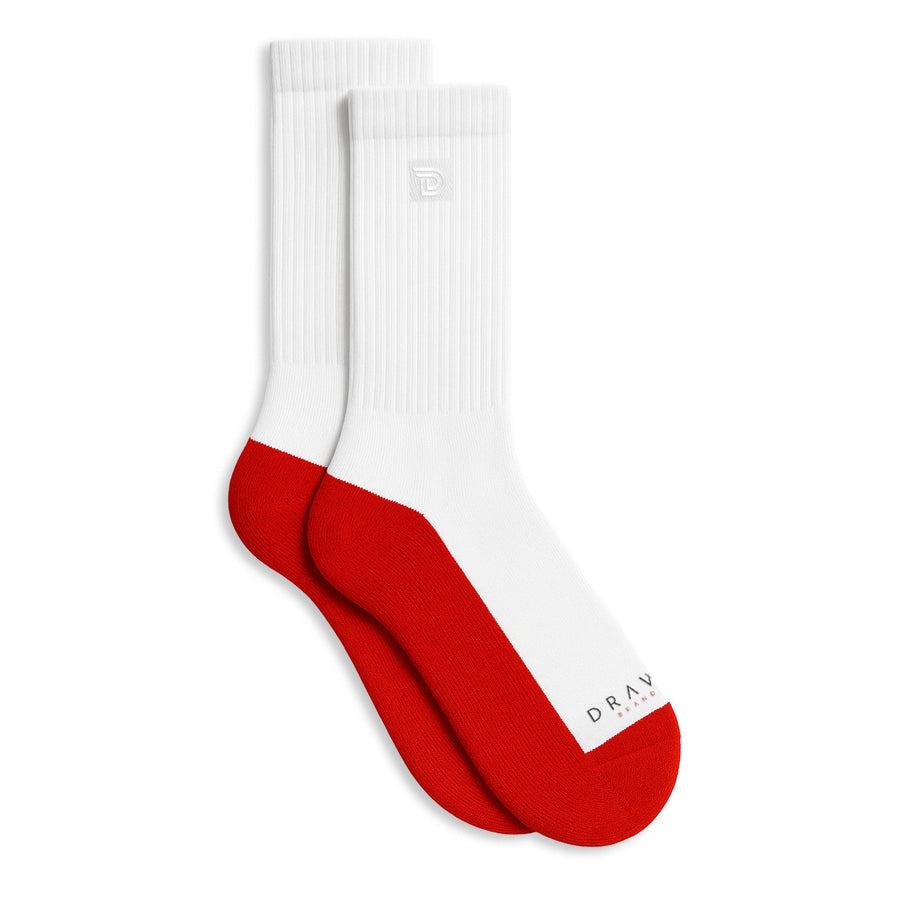 Icon Sock — men's white merino wool crew socks, additional view