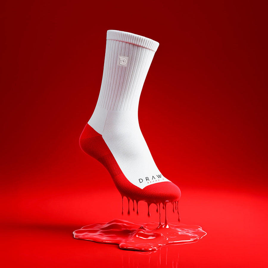 Icon Sock — men's white merino wool crew socks