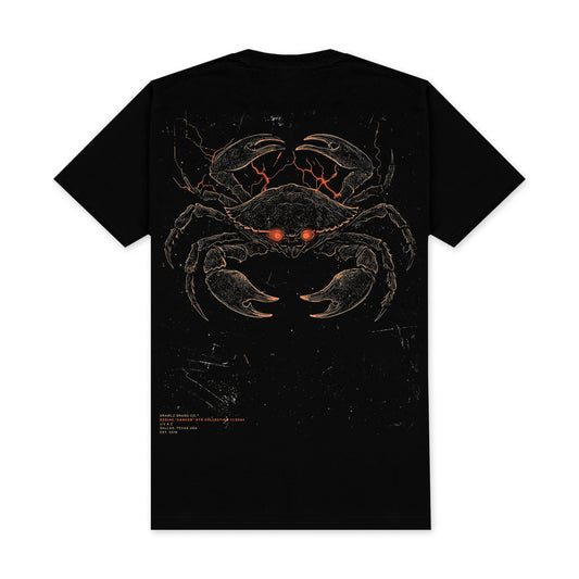 Cancer — men's zodiac graphic t-shirt with crab design