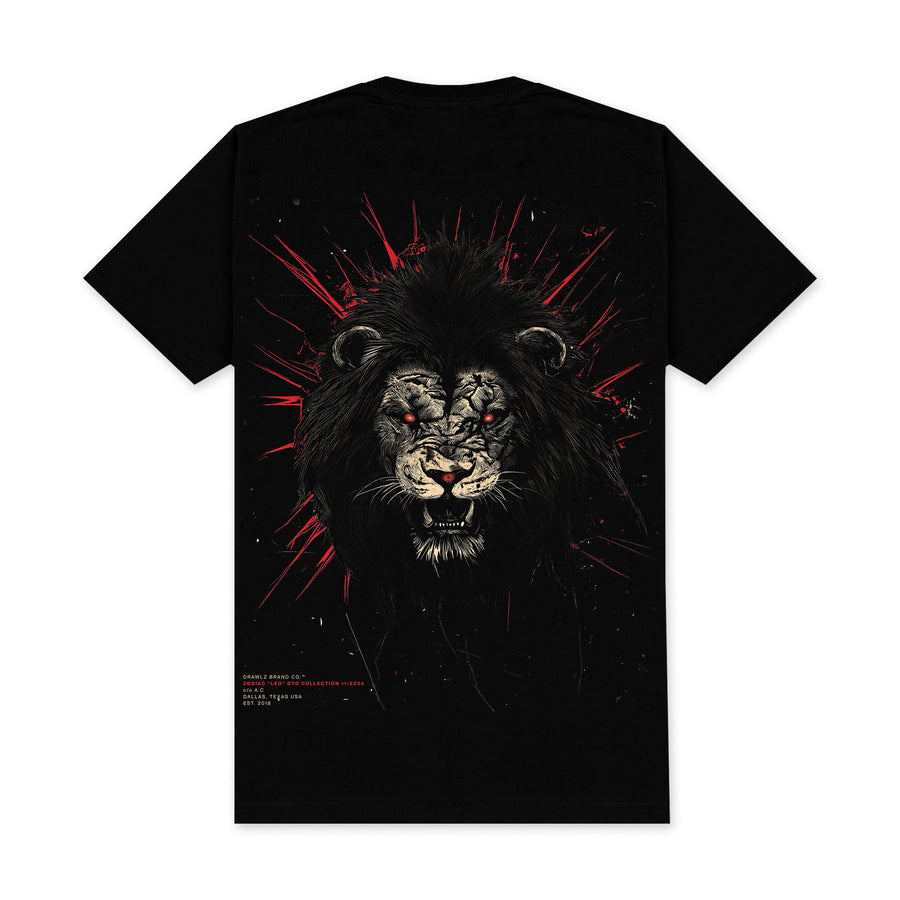 Leo — men's zodiac graphic t-shirt with lion design