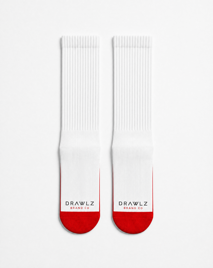 Drawlz Brand Co. white sock ICON SOCK Drawlz ICON Sock: Premium Merino Wool Men's Socks 