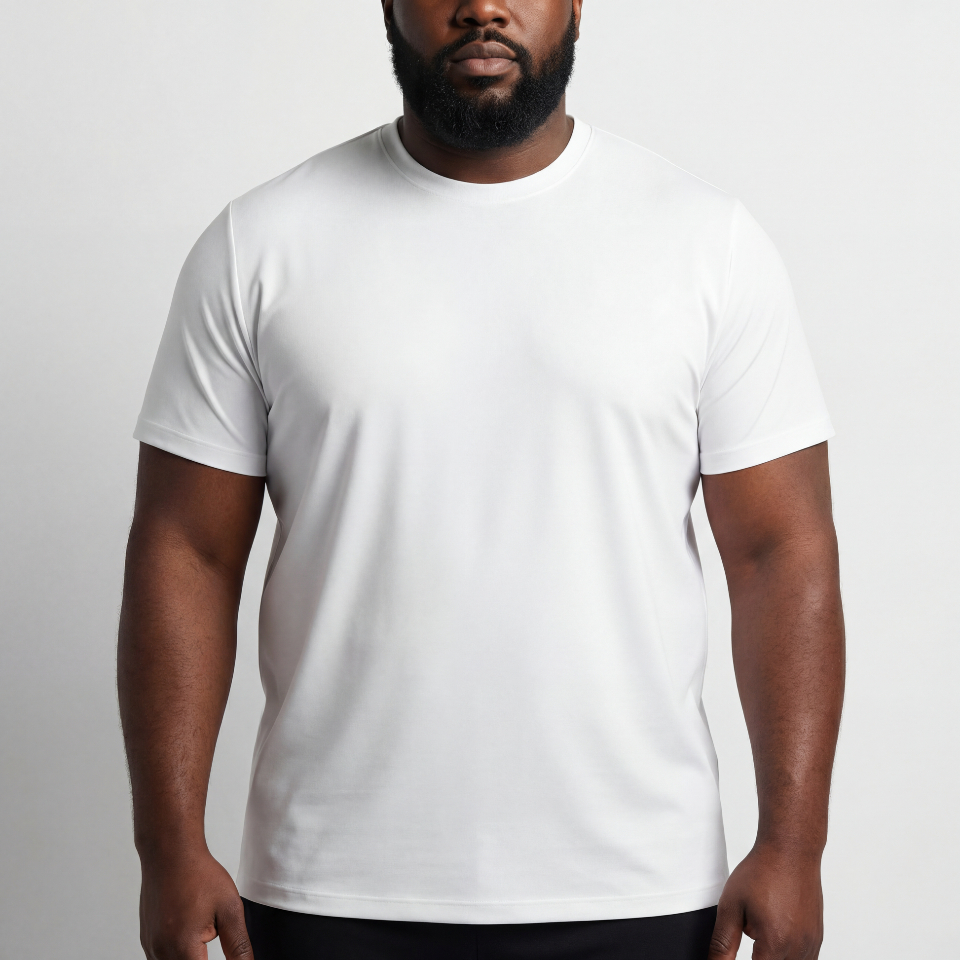 SuedeSkin Crew — men's white suede-feel crew neck t-shirt, additional view