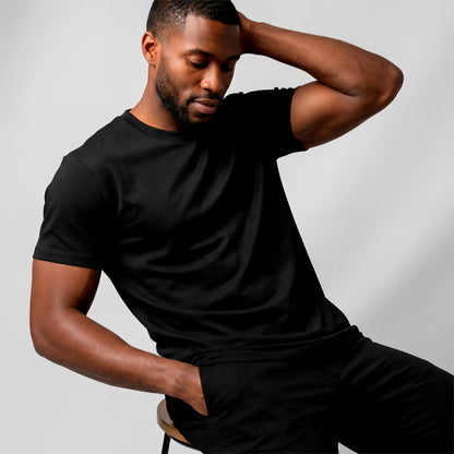 SuedeSkin Crew — men's suede-feel crew neck t-shirt, additional view