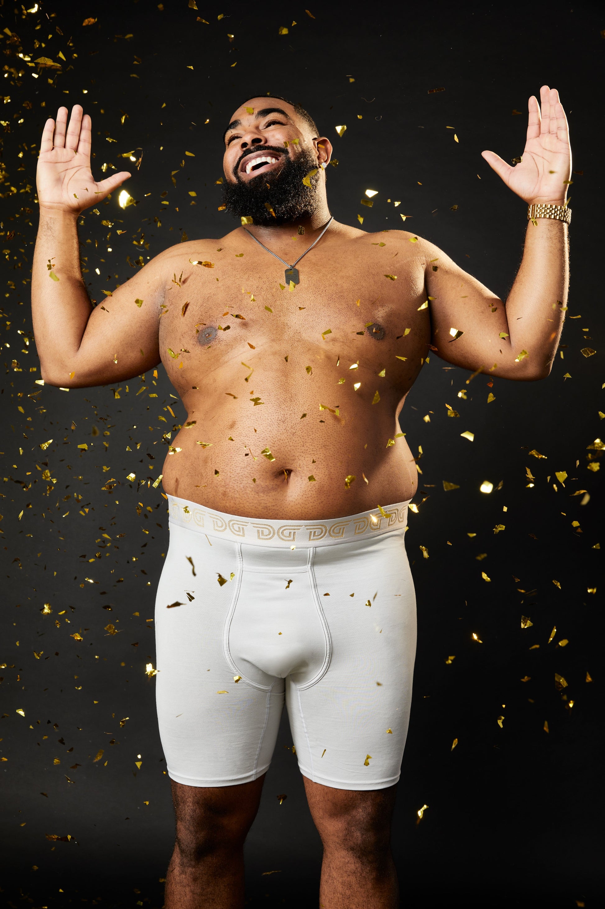 2022 Cottonz Gold — men's gold anniversary cotton boxer briefs, additional view
