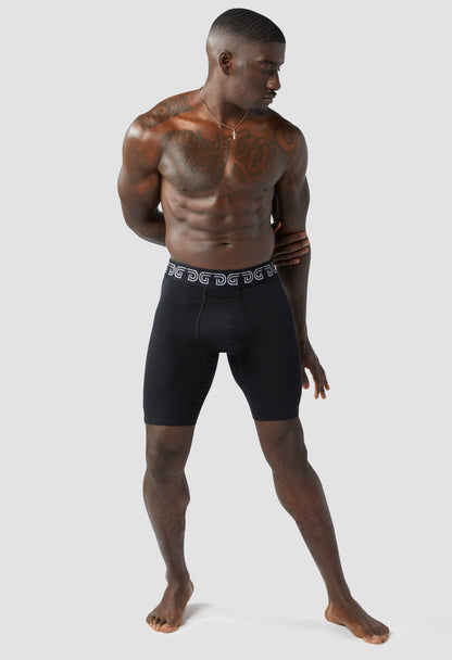 Cottonz Black — men's black cotton boxer briefs, additional view