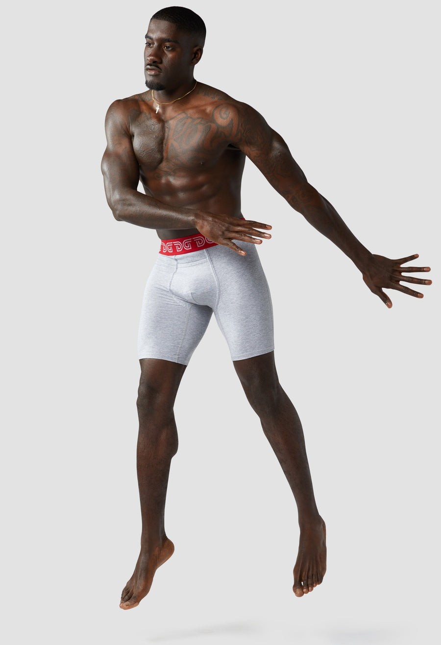 Cottonz Gray — men's gray cotton boxer briefs, additional view