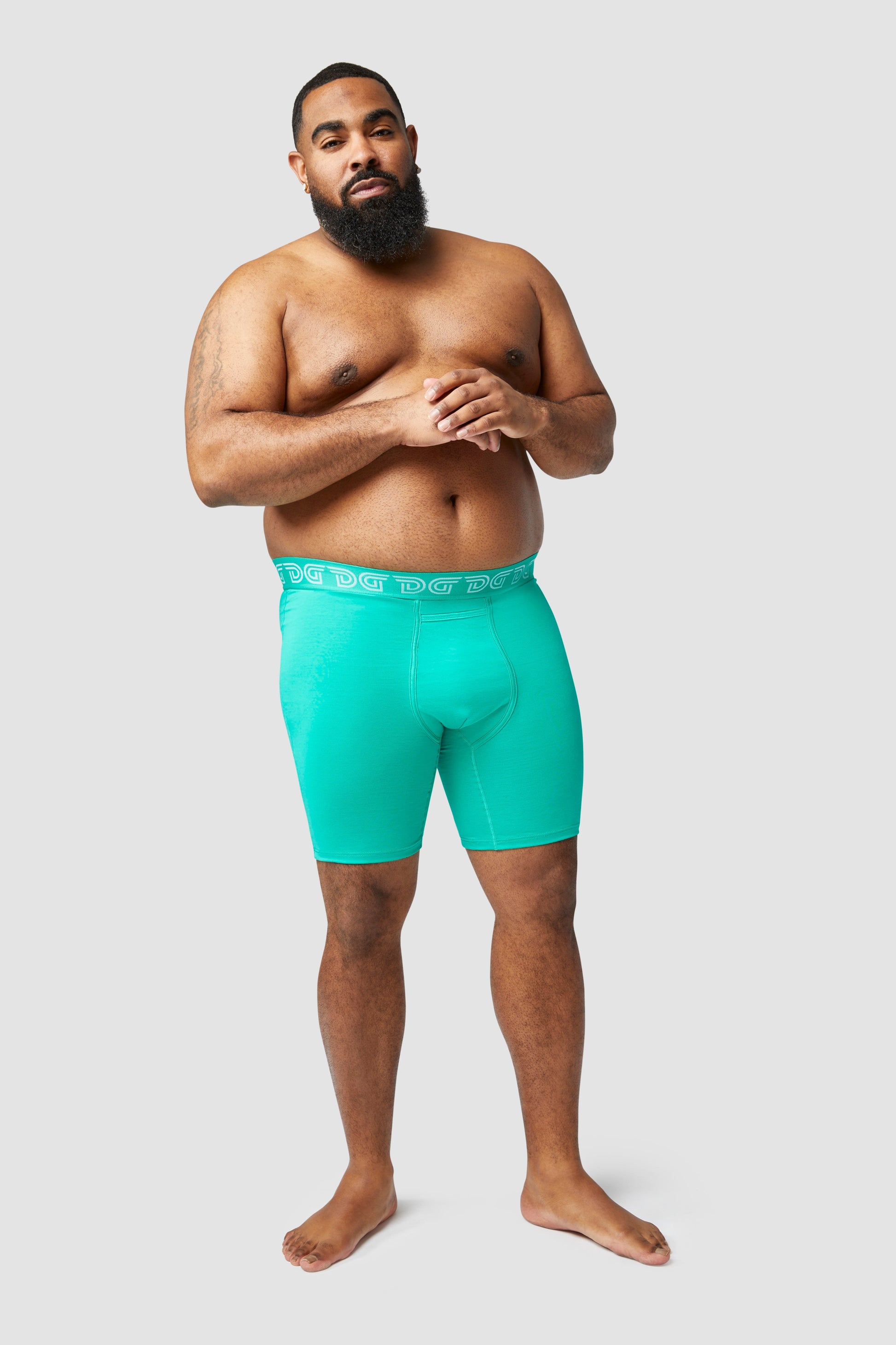 Cottonz Green — men's green cotton boxer briefs, additional view