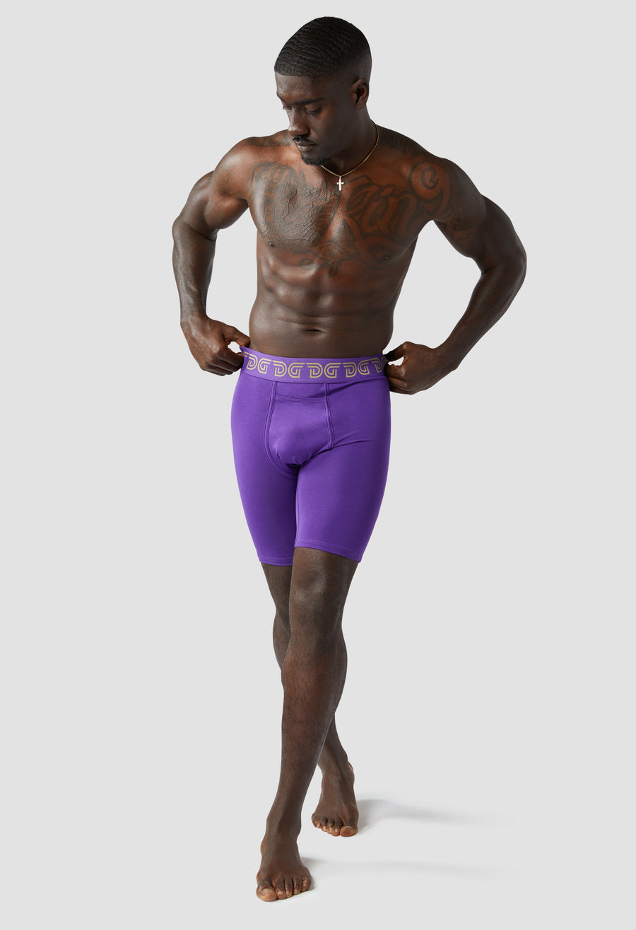 Cottonz Mambaz — men's purple cotton boxer briefs, additional view