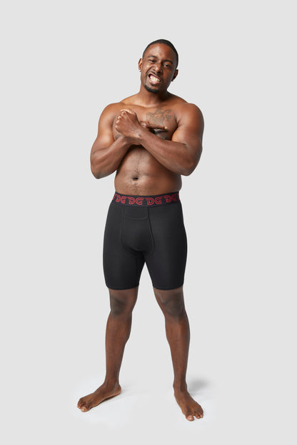 Cottonz OG'z — men's black and red cotton boxer briefs, additional view