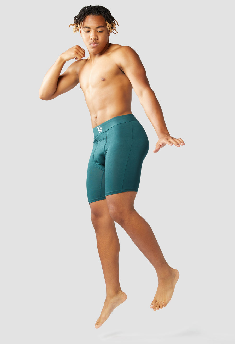 Originalz Green Moss — men's moss green micro-modal boxer briefs, additional view